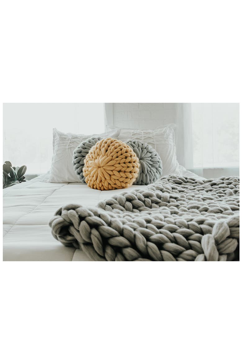 Merino Wool Throw Blanket, Alternate, color, WINTER GRAY