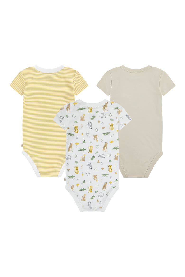 Assorted 3-Pack Organic Cotton Bodysuit Set, Alternate, color, FOG