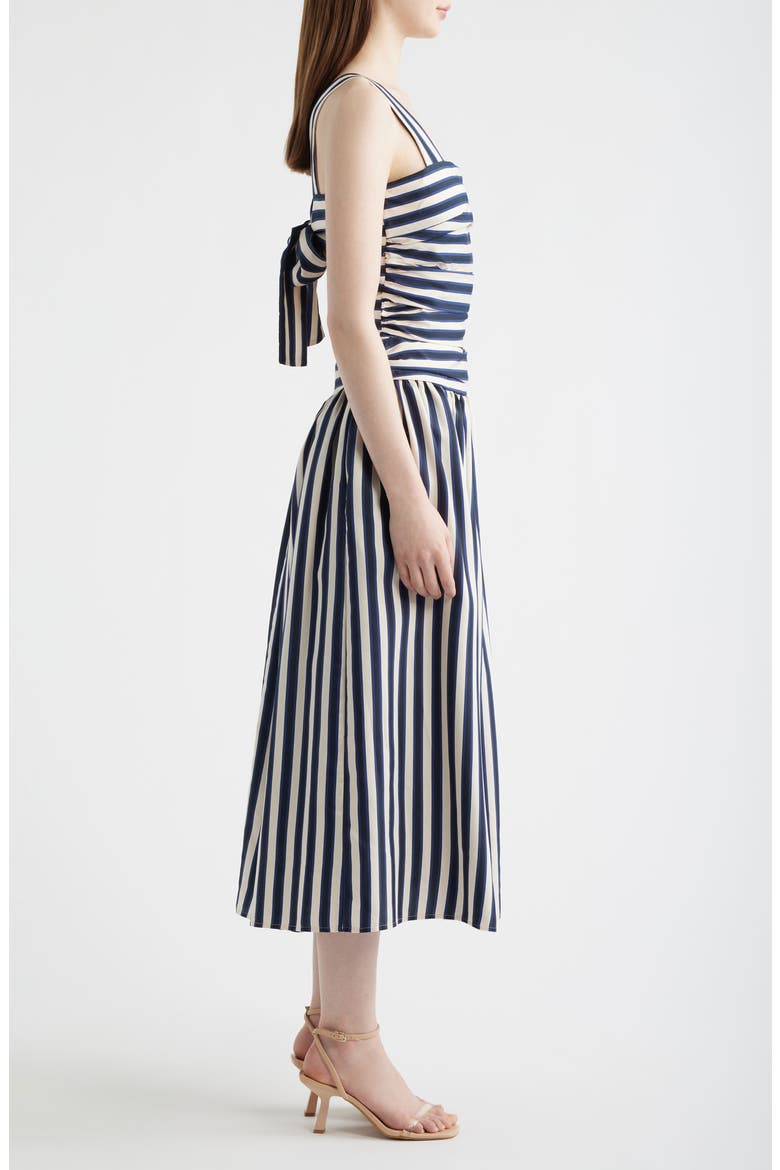 Georgie Stripe Midi Dress, Alternate, color, NAVY STRIPE