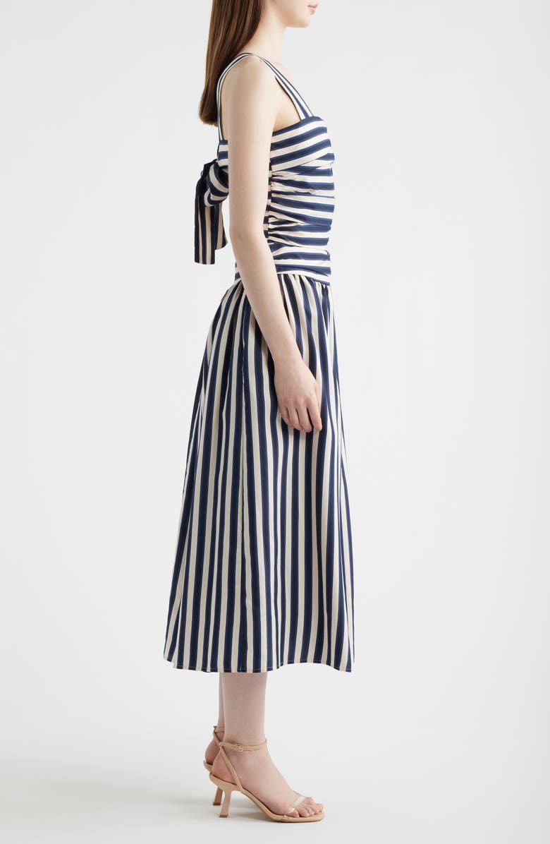 Lucy Paris Georgie Stripe Midi Dress, Alternate, color, Navy Stripe
