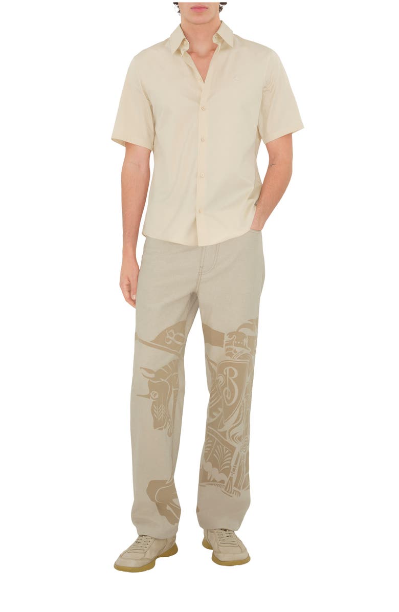 Burberry Slim Fit Cotton Shirt, Main, color, 