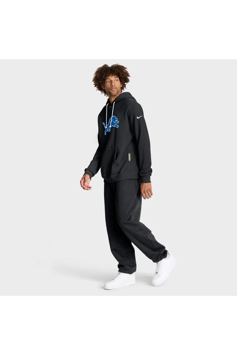 Men's Nike Black Detroit Lions Sideline Offensive Set Play Performance Pullover Hoodie, Alternate, color, Black