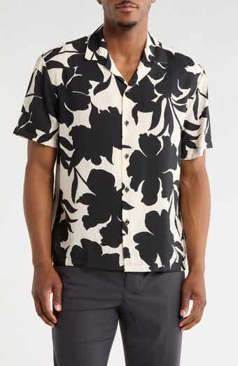 DENIM AND FLOWER Floral Crinkled Camp Shirt