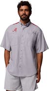 Columbia Men's Columbia Gray Alabama Crimson Tide Tamiami Colorblock Omni-Shade Button-Down Shirt