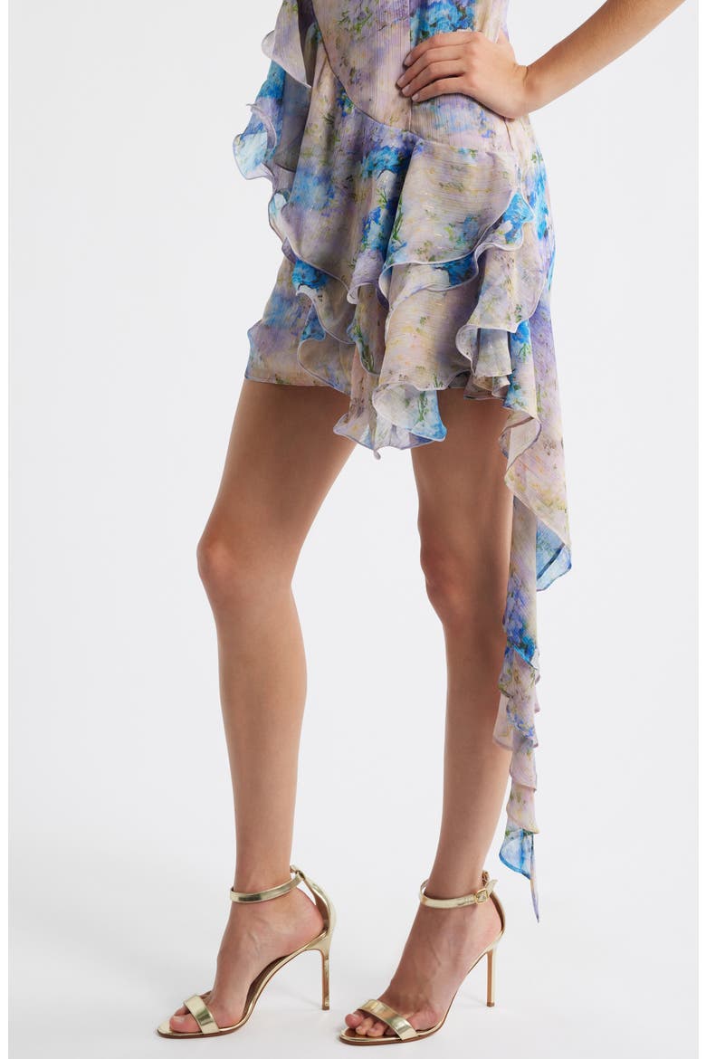 Briony Floral One-Shoulder Minidress, Alternate, color, FLORAL MULTI