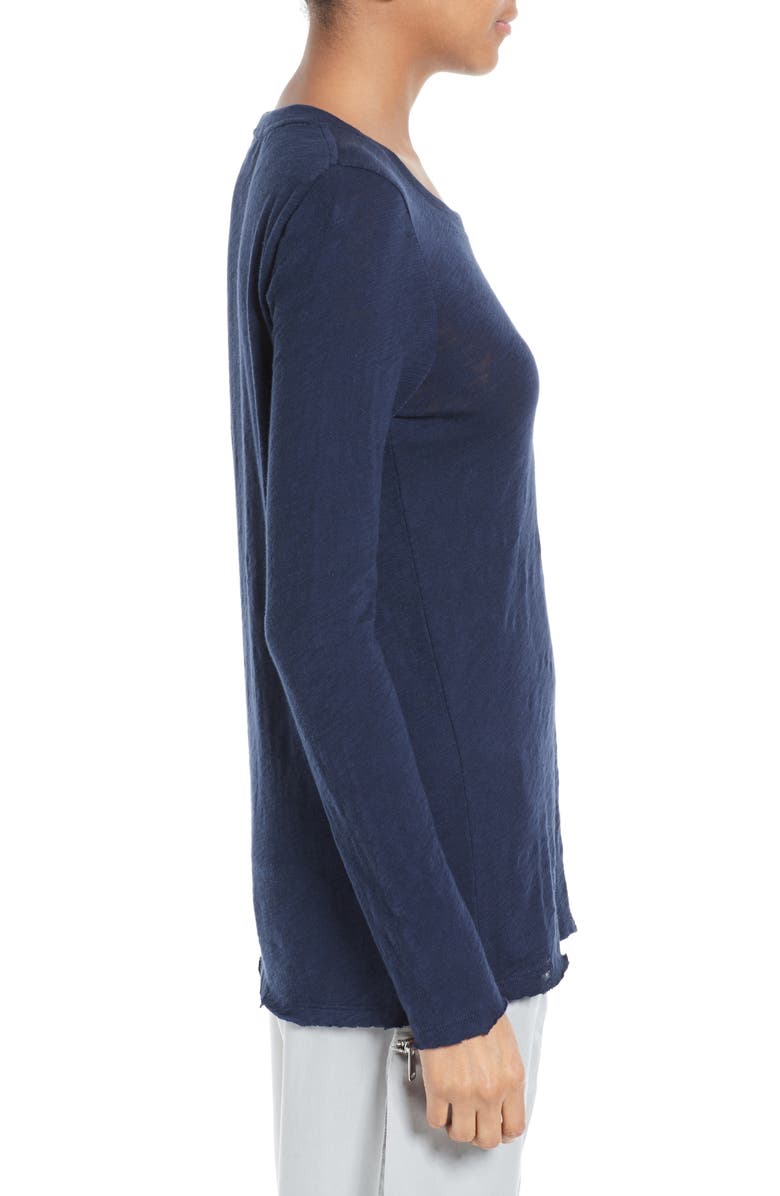 ATM Anthony Thomas Melillo Destroyed Wash Tee, Alternate, color, Midnight