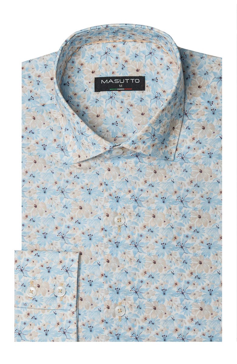 MASUTTO Ryan Print Button-Up Long Sleeve Shirt, Main, color, Multicolor