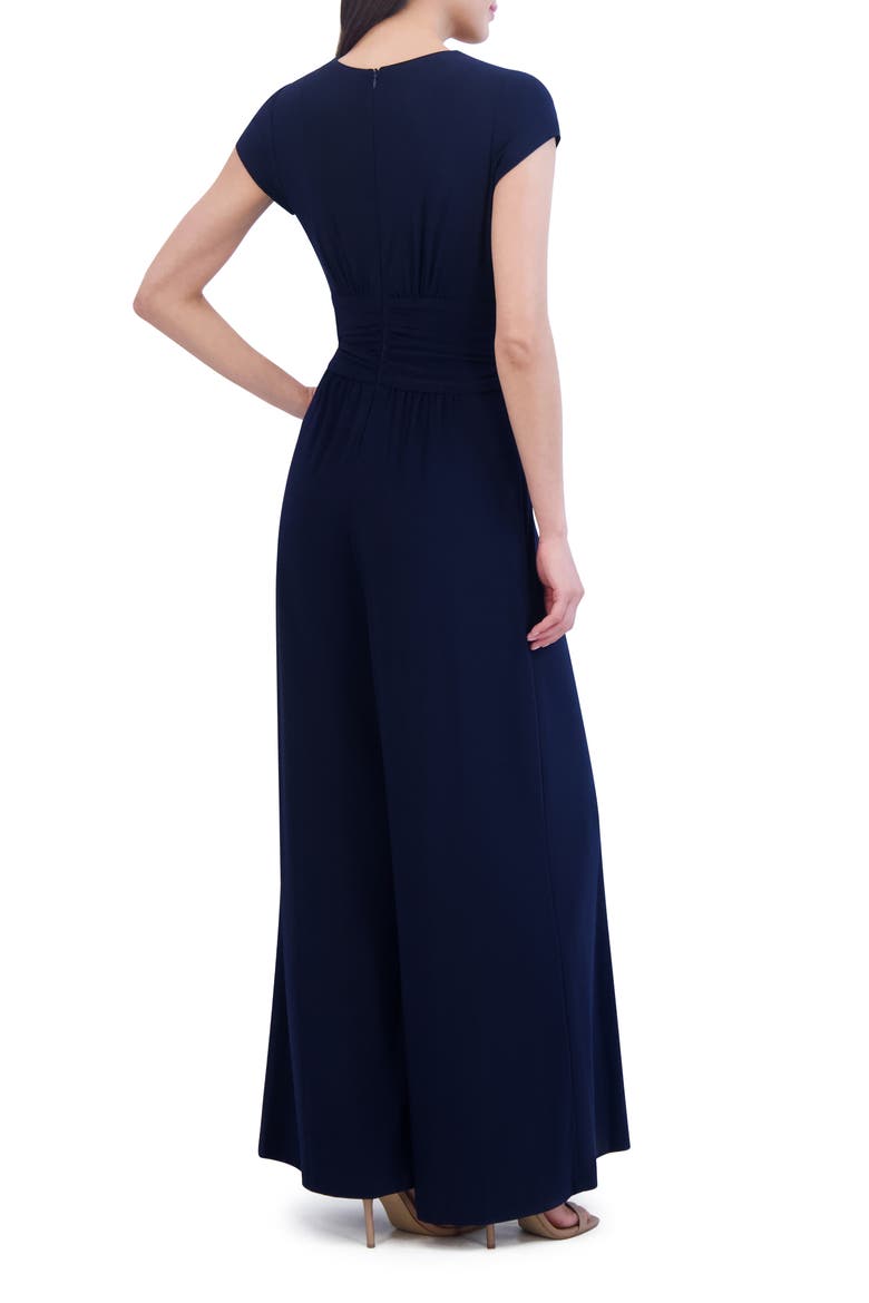 Twist Front Jersey Jumpsuit, Alternate, color, NAVY