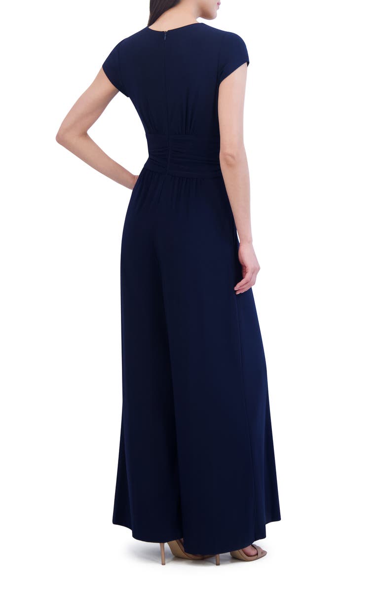 Vince Camuto Twist Front Jersey Jumpsuit, Alternate, color, Navy