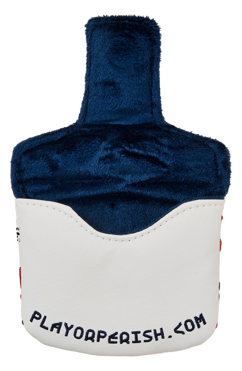 Sugarloaf Social Club Classic SSC Leather Mallet Putter Cover, Main, color, White