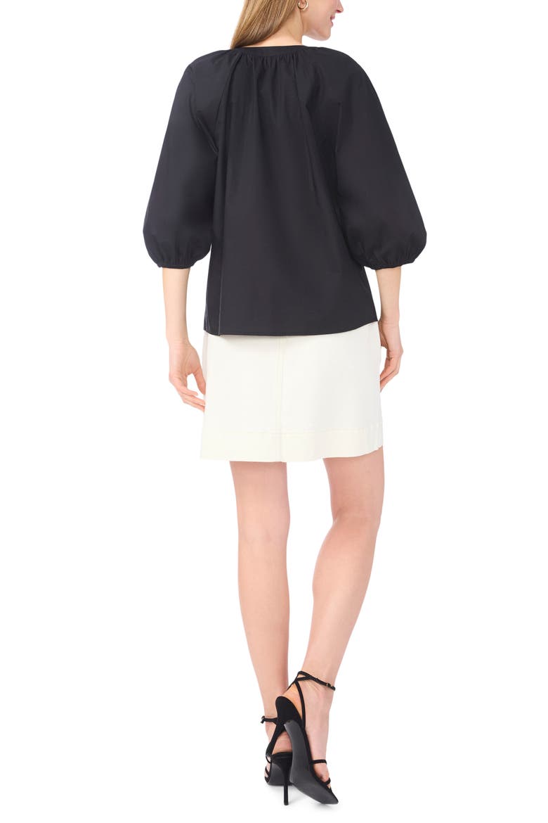 Raglan Puff Sleeve Top, Alternate, color, RICH BLACK