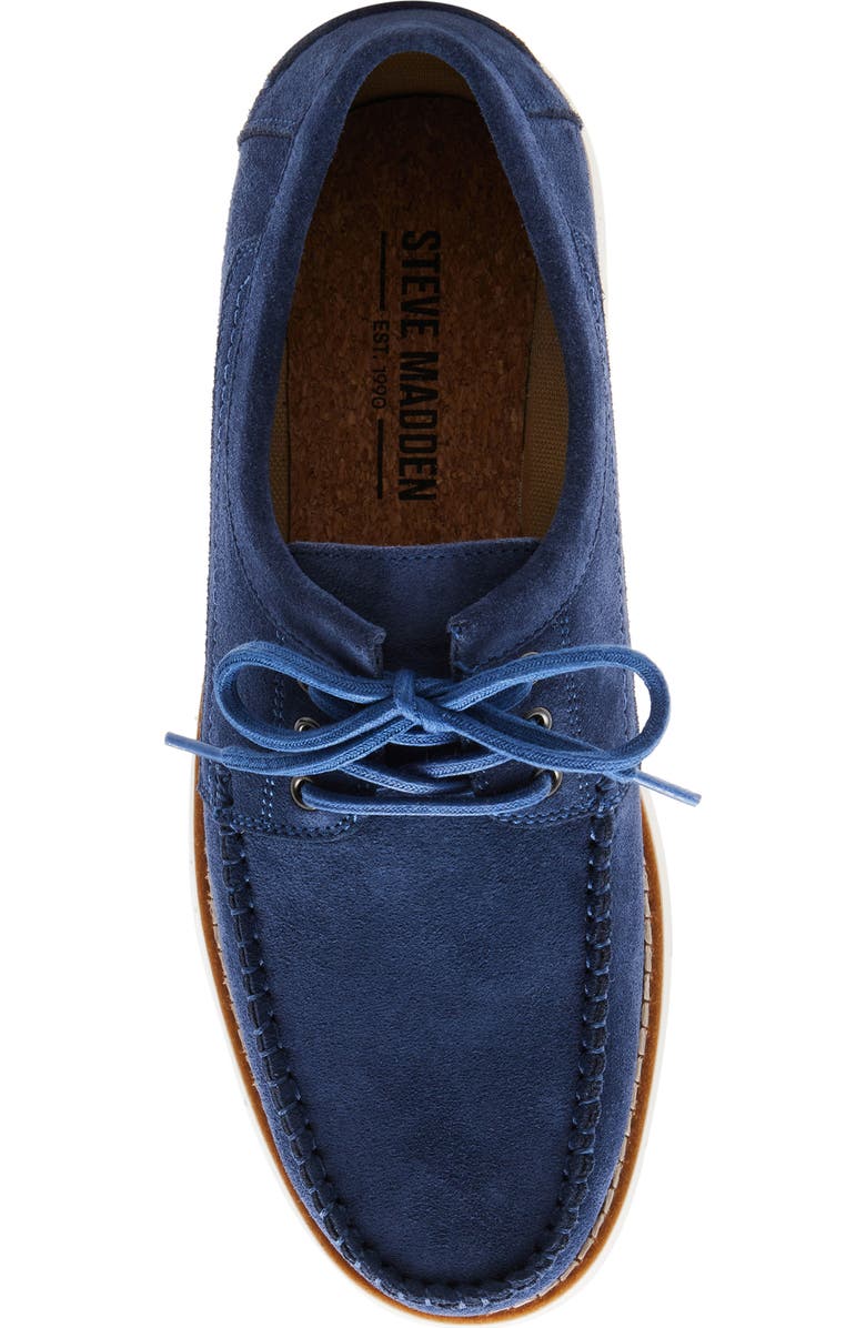 Steve Madden Kolt Moc Toe Derby, Alternate, color, Navy Suede