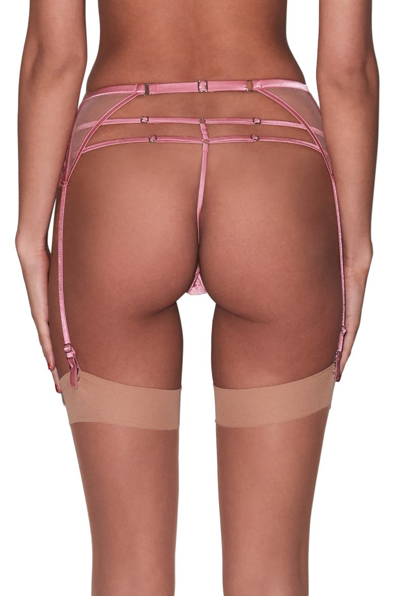 Harper Embroidered G-String, Alternate, color, PINK CADILLAC