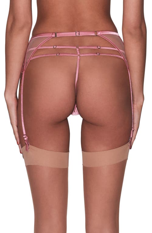 Fleur Du Mal Harper Embroidery V-string In Pink