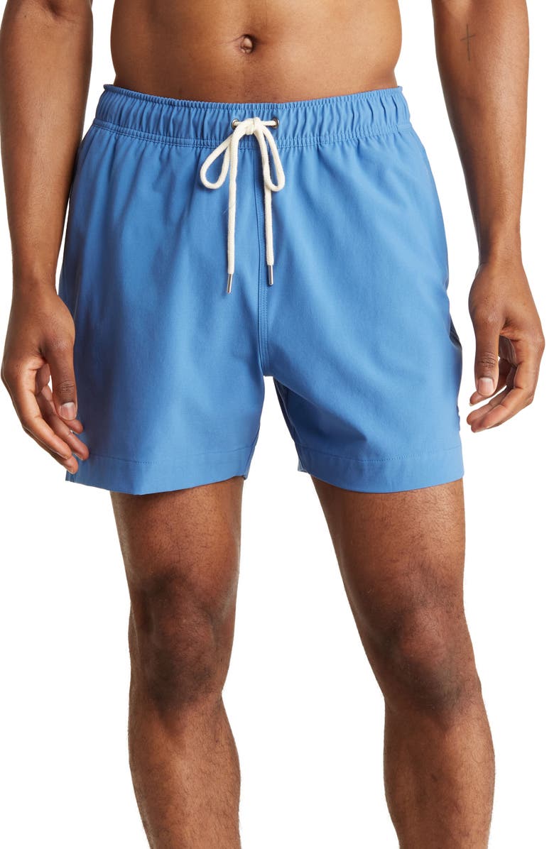 Brooks Brothers Solid Swim Trunks, Main, color, 