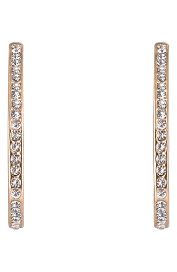 Laundry By Shelli Segal Pavé Triangular Hoop Earrings In Gold