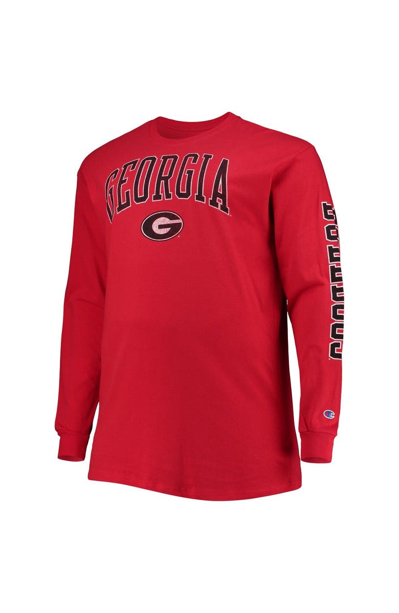 Champion Men's Champion Red Georgia Bulldogs Big & Tall 2-Hit Long Sleeve T-Shirt, Alternate, color, 