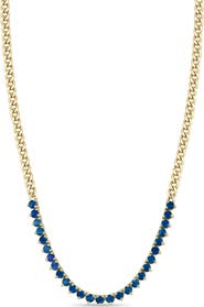 Zoë Chicco Blue Sapphire Tennis Necklace