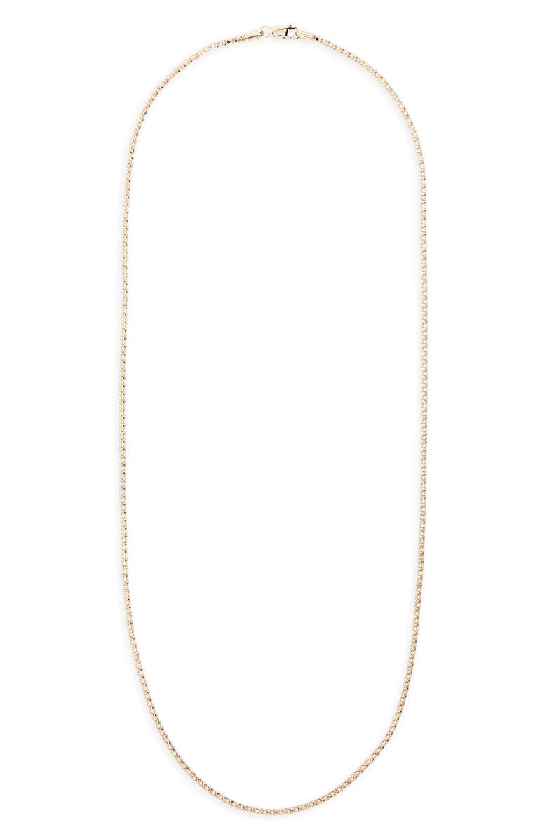 Bony Levy Men's 14K Gold Box Chain Necklace, Main, color,