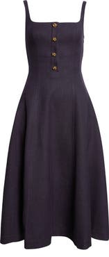 Altuzarra Orrie Sleeveless Linen Blend Midi Dress