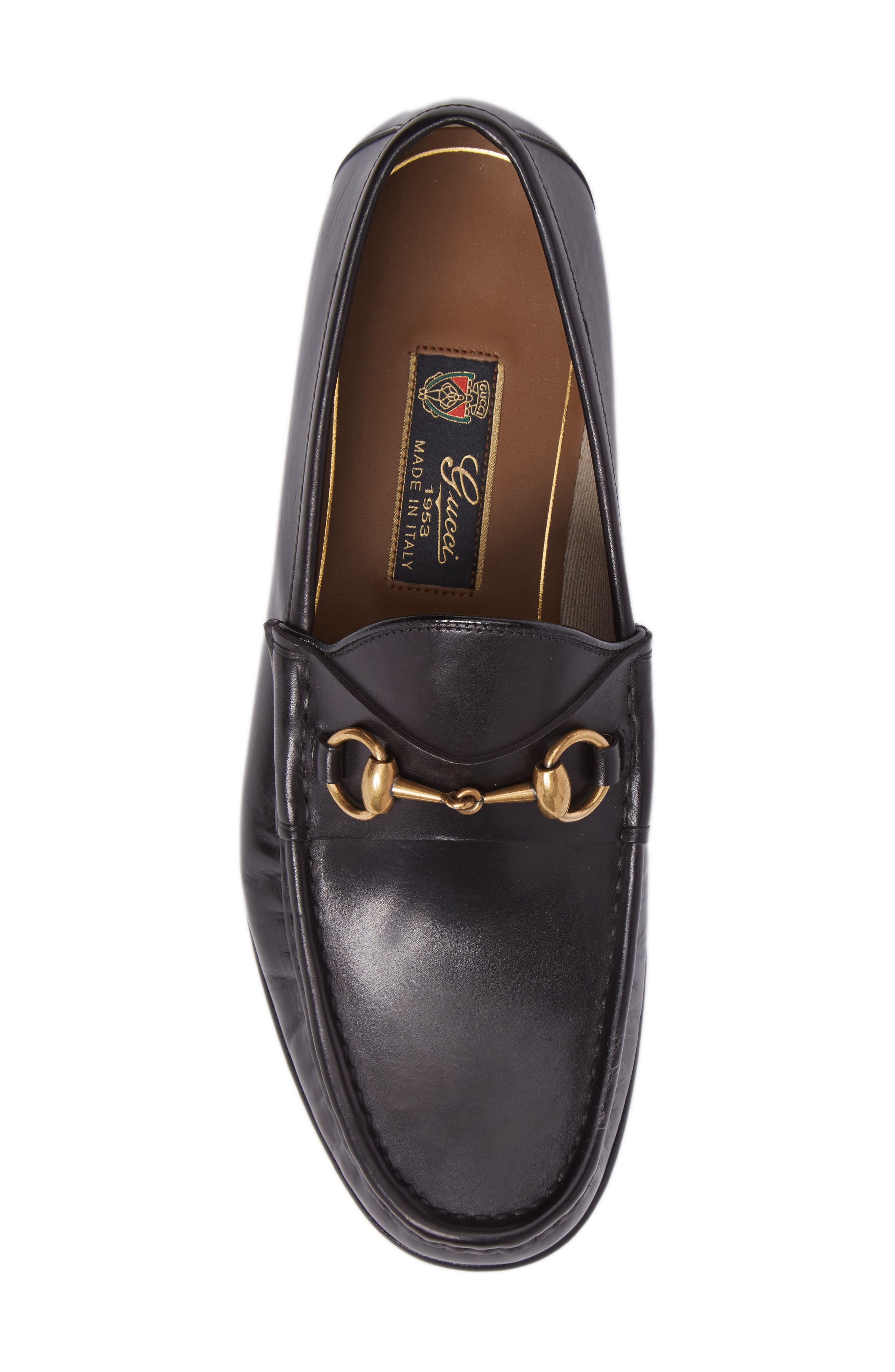 Gucci 'Roos' Bit Loafer, Alternate, color, Black Leather