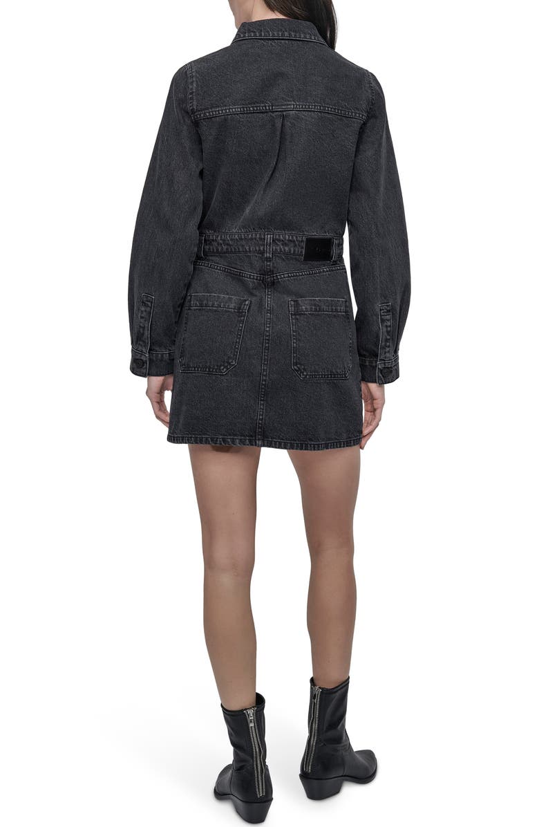 DKNY Jeans Long Sleeve Denim Shirtdress, Alternate, color, Amherst