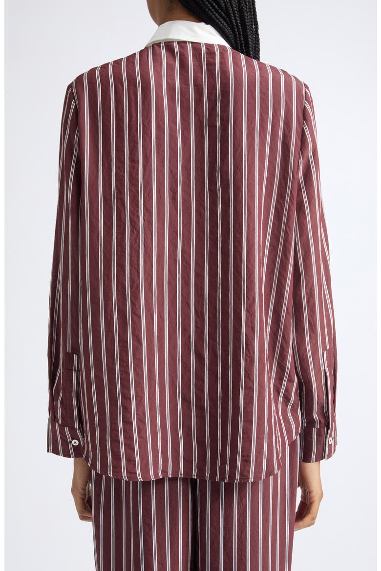 Oversize Floral Embellished Stripe Shirt, Alternate, color, UNIFORM STRIPES