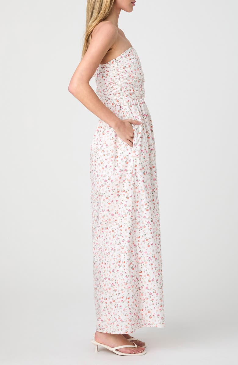 French Connection Nomi Cotton Strapless Maxi Dress, Alternate, color,