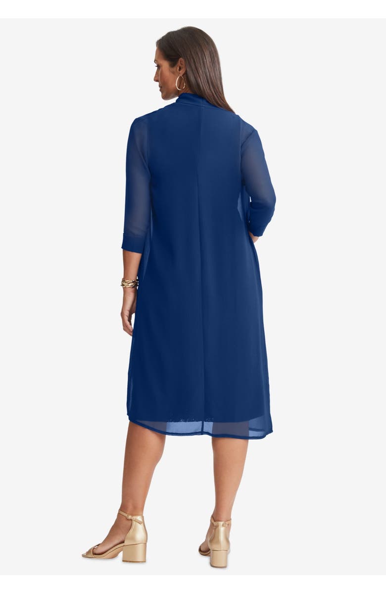 Jessica London 2-Piece Lace Jacket Dress, Alternate, color, White