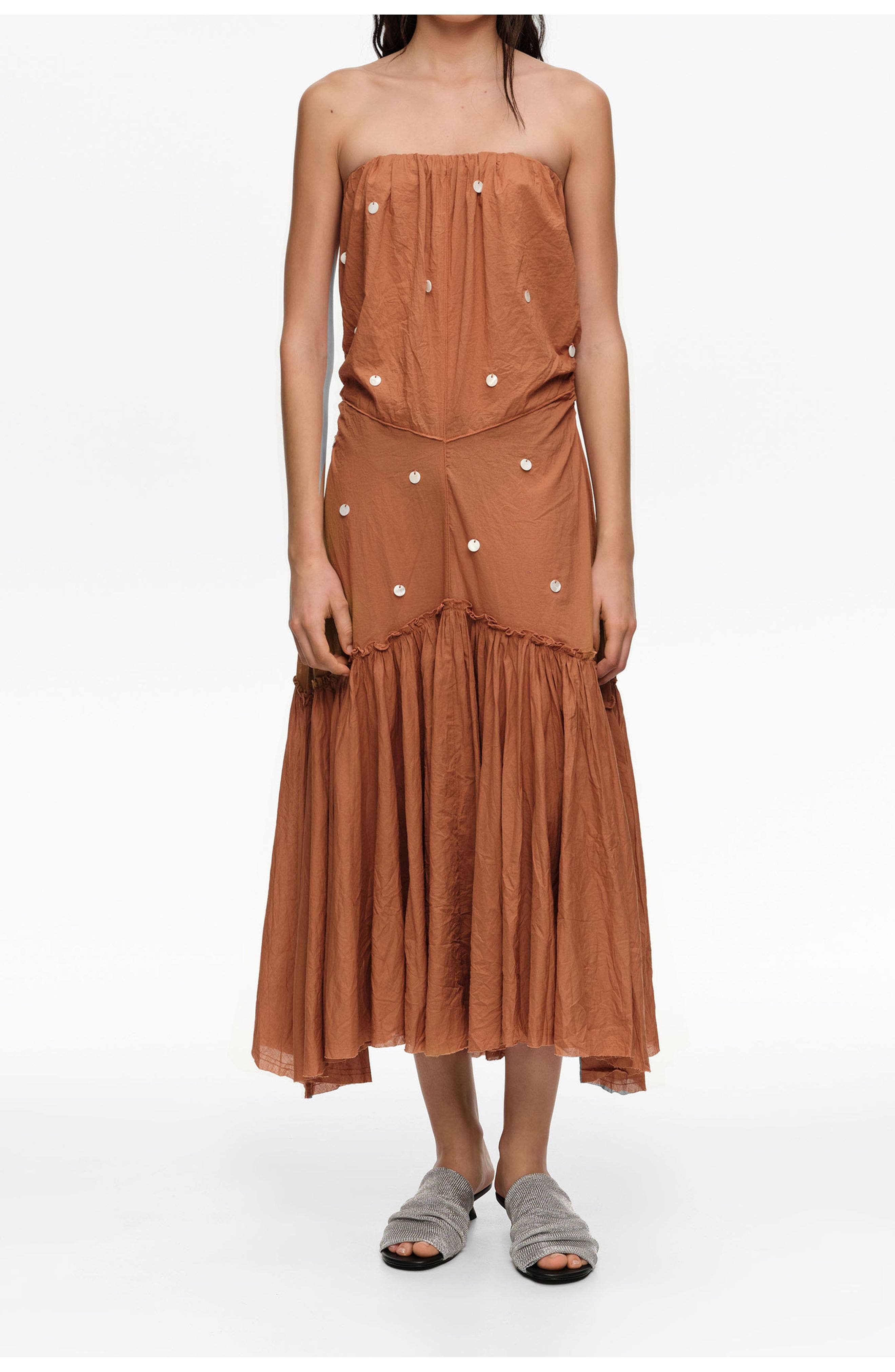 Ruched Strapless Dress - image 3