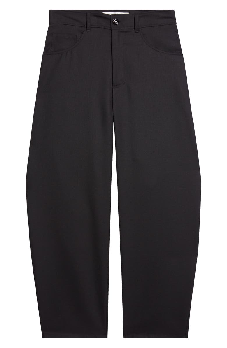 Séfr Gino Barrel Leg Trousers, Main, color, Fine Black Wool