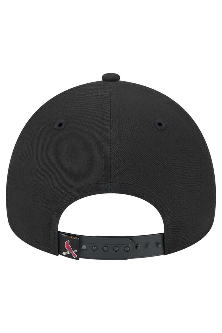 Men's New Era Black St. Louis Cardinals 9FORTY A-Frame Adjustable Hat, Alternate, color, Black