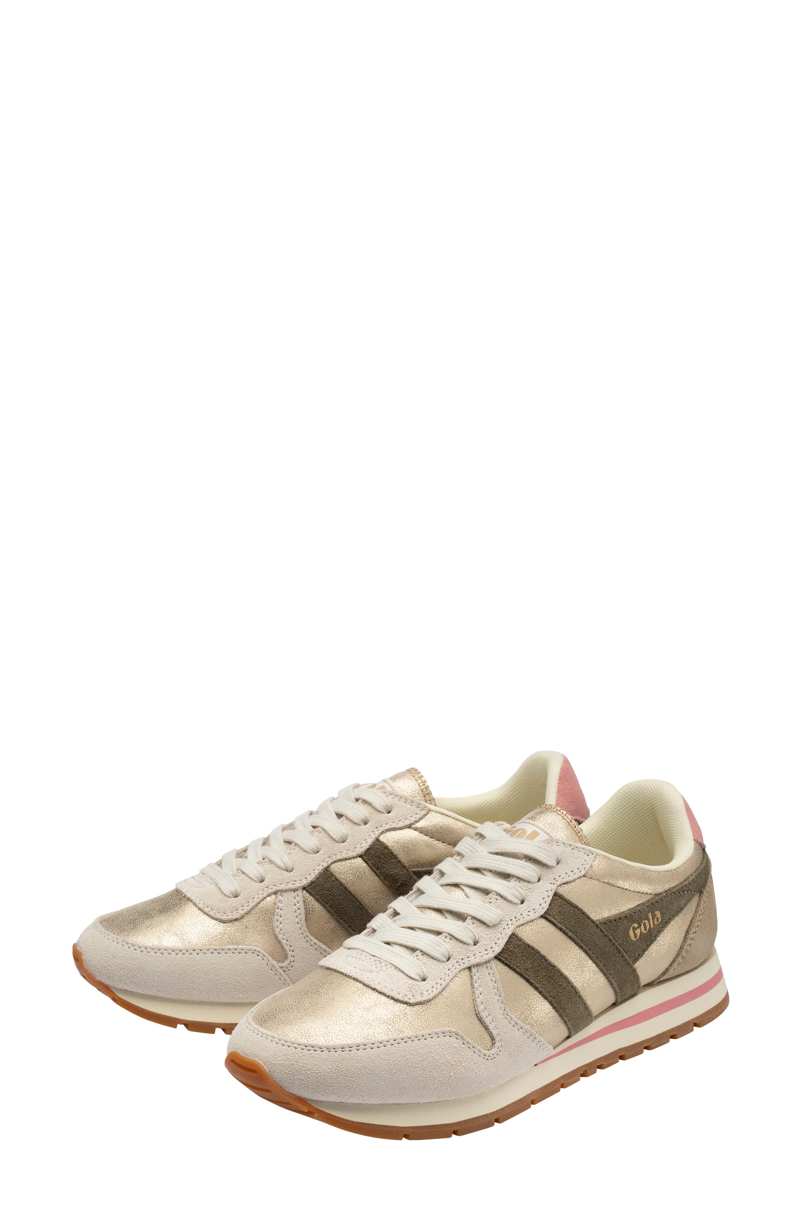 Daytona Blaze Sneaker, Alternate, color, GOLD/ KHAKI/ CORAL PINK