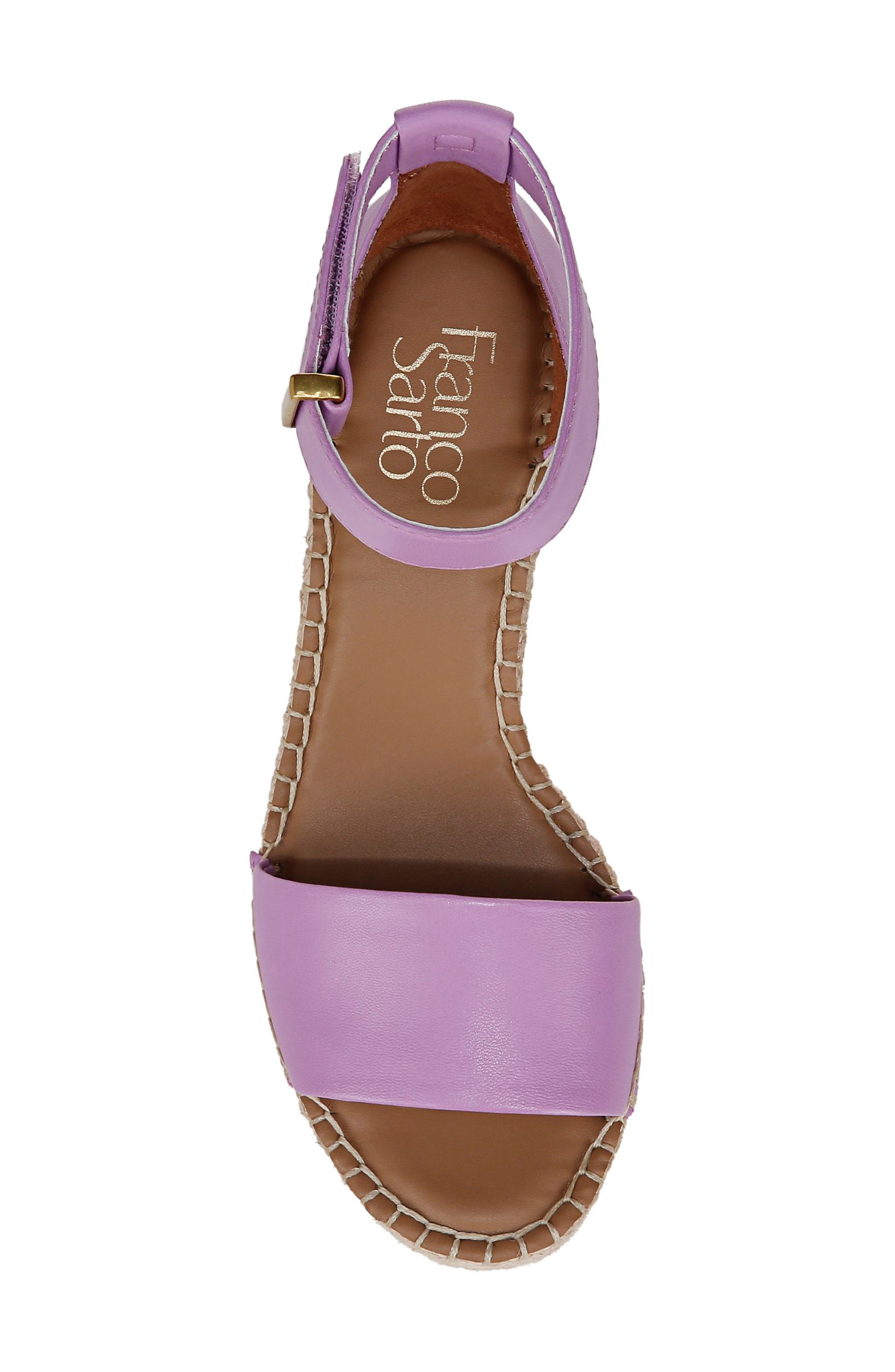 Clemens Ankle Strap Platform Wedge Sandal, Alternate, color, PURPLE