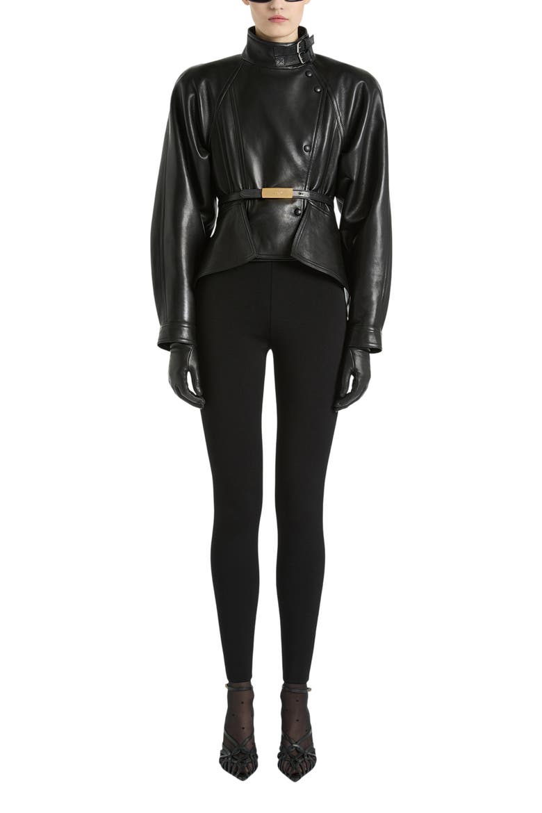 High-Waisted Milano Jersey Trousers, Main, color, black