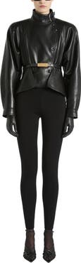 Balmain High-Waisted Milano Jersey Trousers