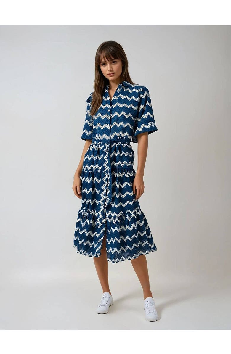 GUADALUPE DESIGN Indigo Dress, Alternate, color, Blue