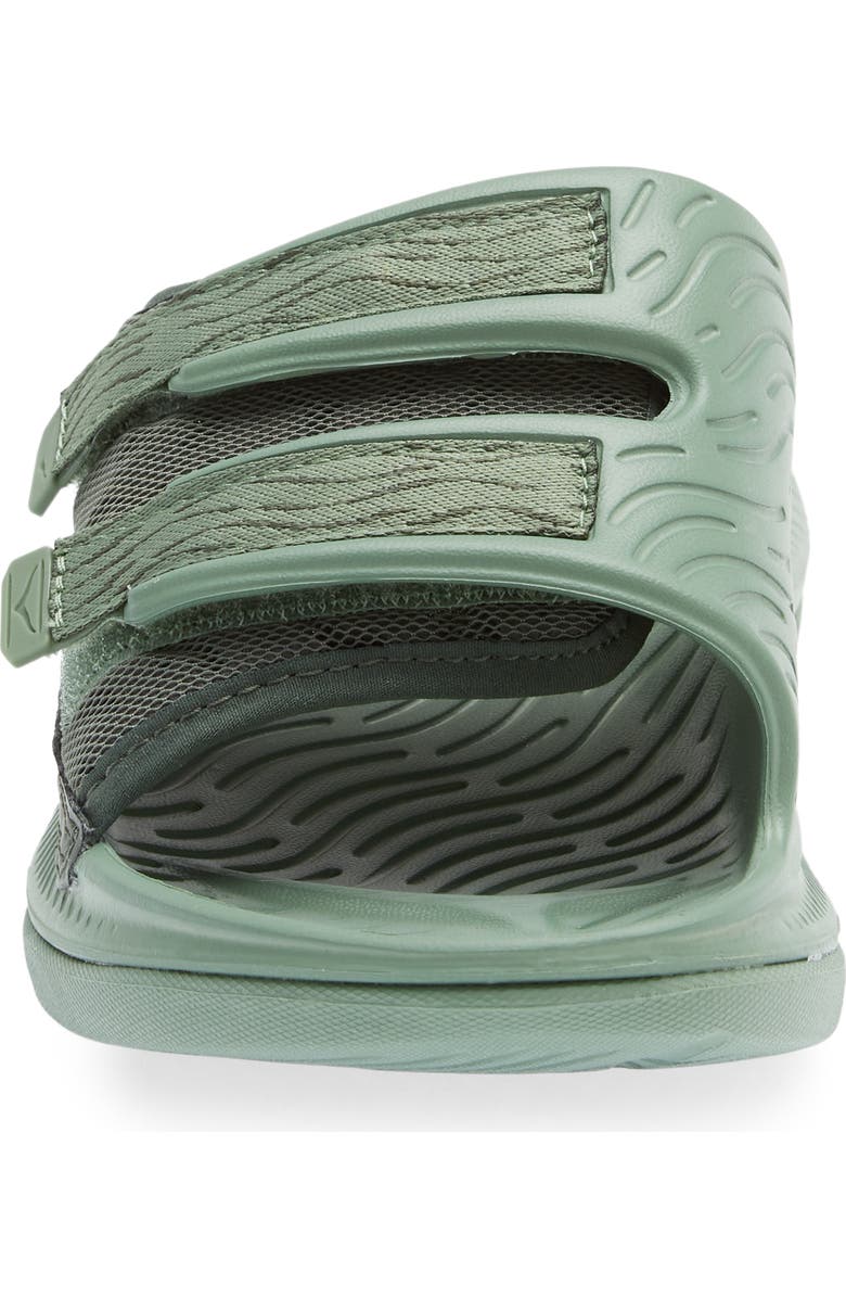 HOKA Gender Inclusive Ora Luxe Slide Sandal, Alternate, color, Thyme / Loden Frost