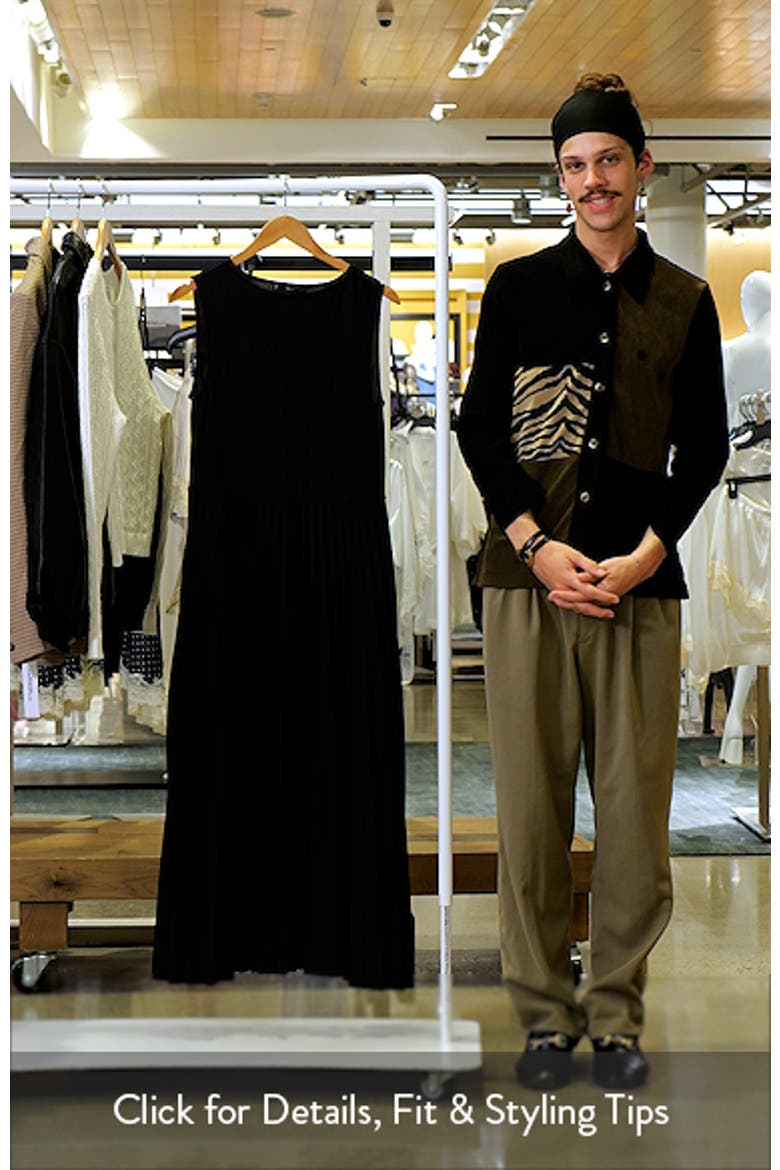 Belted Pleated Sleeveless Midi Dress video