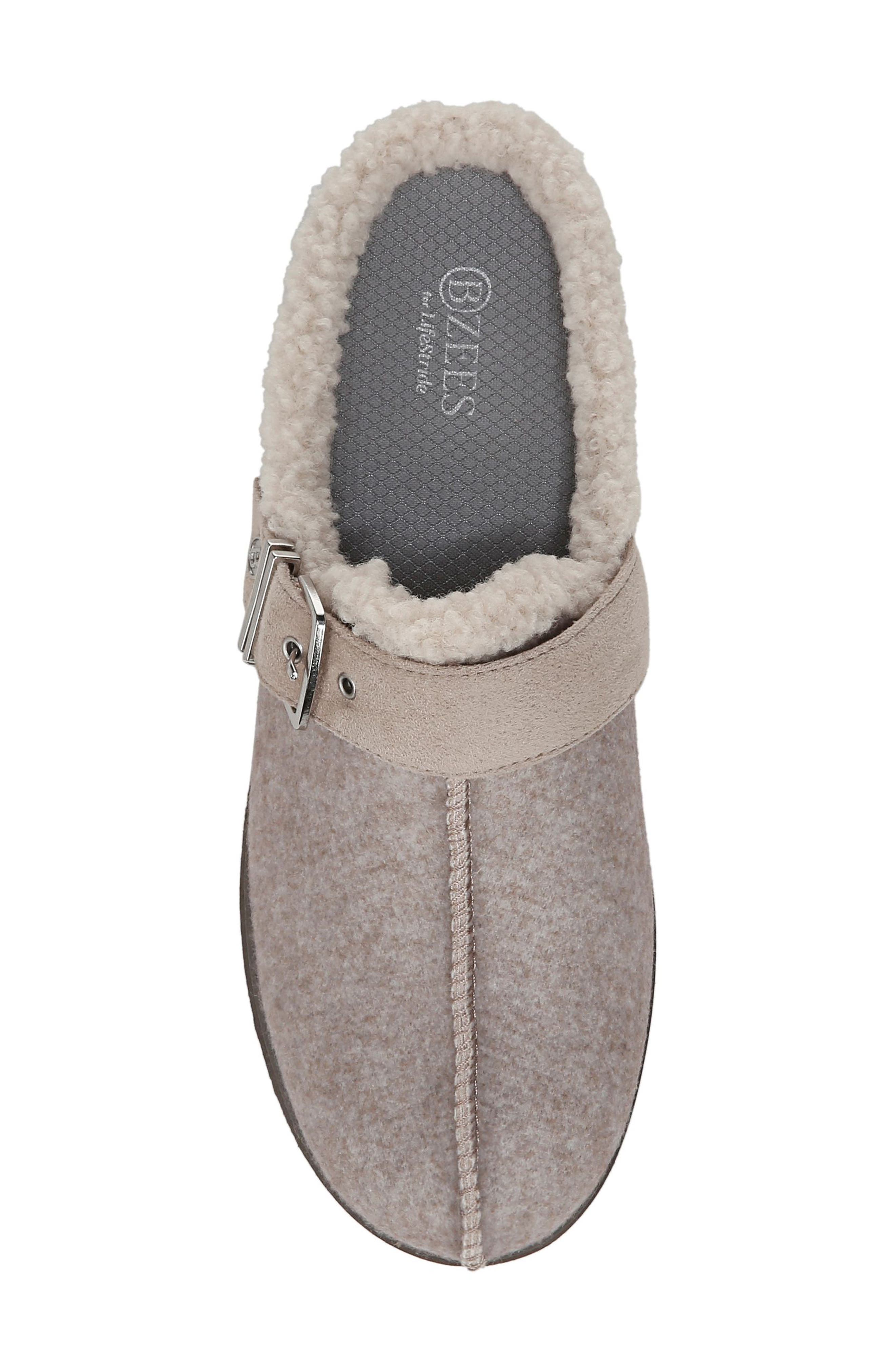 BZees Eternity Faux Shearling Clog, Alternate, color, Beige