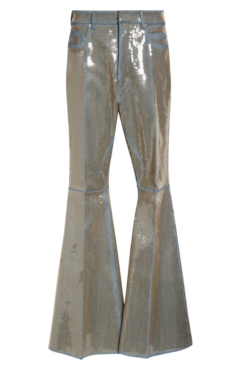 Rick Owens Temple Bolan Sequin Bootcut Jeans, Alternate, color, Blue/ Sand
