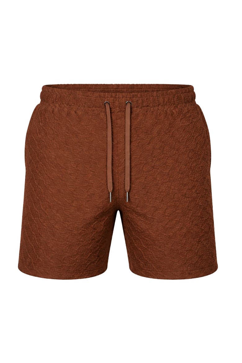 Miles Swim Shorts, Main, color, Brown Mosaic