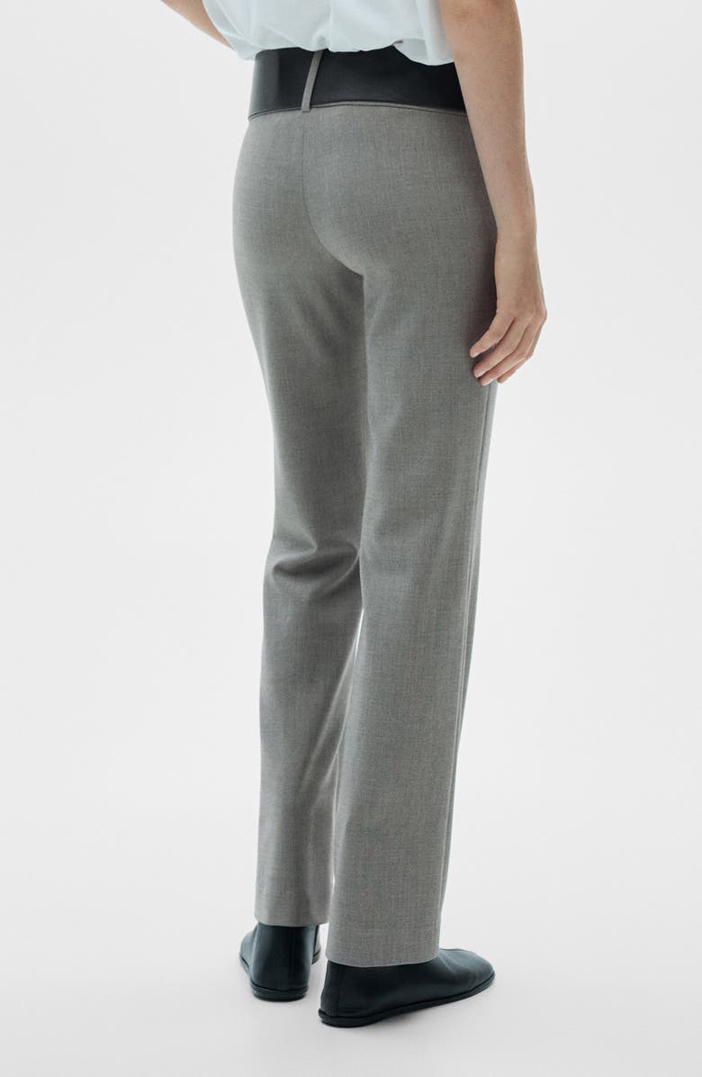 MANGO Belted Straight Leg Pants, Alternate, color, 