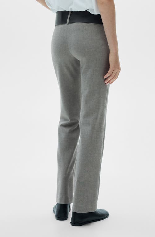 MANGO MANGO BELTED STRAIGHT LEG PANTS