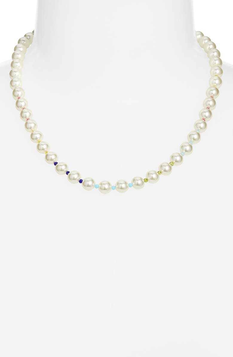 Nordstrom Faux Pearl Necklace, Alternate, color, White- Bright Multi- Gold