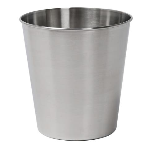 Nolan Modern Classic Smooth Steel 2-Gallon Wastebasket