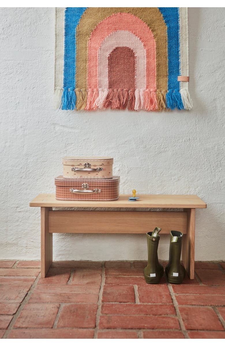 OYOY Follow The Rainbow Mini Wall Rug, Alternate, color, Blue