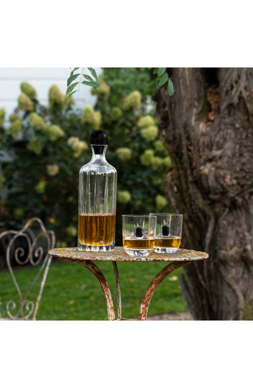 Anna New York Elevo Cut Crystal Decanter In Black