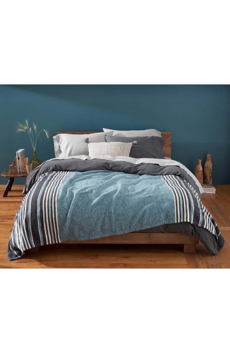 Coyuchi Mariposa Stripe Organic Cotton Blanket, Main, color, 