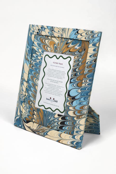 Hand-Marbled Large Wall Picture Frame - 5x7